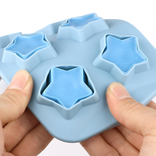 2 PCS Creative Silicone Ice Tray Mold 8 Continuous Mould Home-Made DIY Ice Tray Box, Style:, Fruit  (Blue), Fruit  (Vermillion), Round  (Red), Round  (Blue), Brick  (Blue), Brick (Gray), Five-star  (Blue), Ice Cream (Blue), Lemon  (Green)��������������...