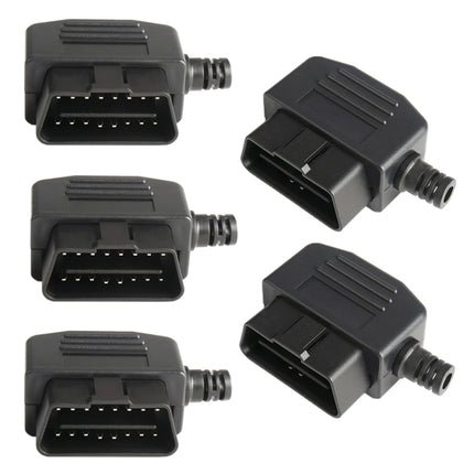 5 PCS 16PIN Car Male Connector OBD2 Connector Plug + Shell + Line Card + Screw OBD Plug J1962M, OBD Plug