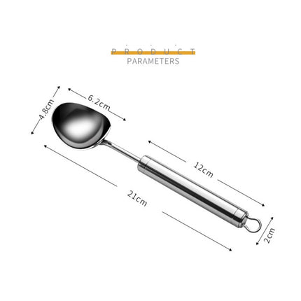 2 PCS 304 Stainless Steel Ice Cream Spoon Dessert Spoon Ice-Cream Scoop