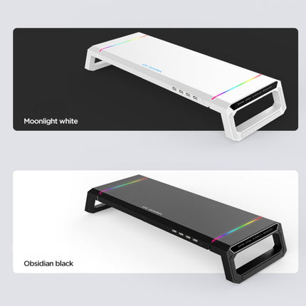 ICE COOREL T1 Monitor Increased Rack Foldable Laptop Stand With RGB Lighting & 4xUSB Expansion Interface