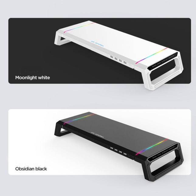 ICE COOREL T1 Monitor Increased Rack Foldable Laptop Stand With RGB Lighting & 4xUSB Expansion Interface