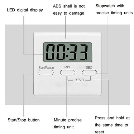 Kitchen Baking Timer Student Learning Reminder Timer, Student Learning Reminder Timer