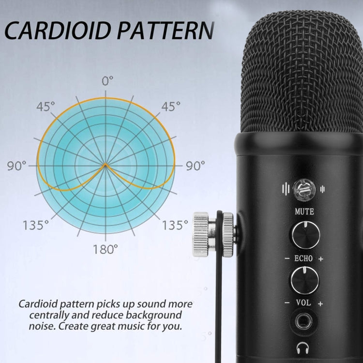 BM-86 USB Condenser Microphone Voice Recording Computer Microphone Live Broadcast Equipment Set, Cantilever Bracket Set, Standard+Small Blowout Prevention Net