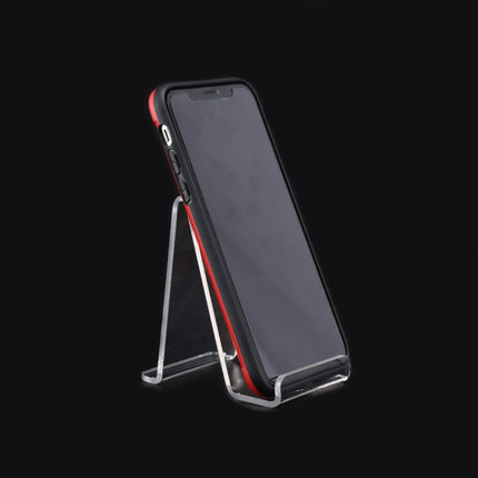 QH-018 10 piezas de soporte de exhibición de teléfono móvil acrílico transparente