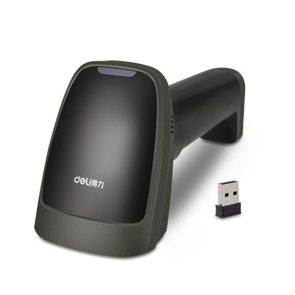 Deli  Wired And Wireless Scanner Drugstore Supermarket Catering Logistics Cash Register Scanner, 14882W (Black), 14882W (White)