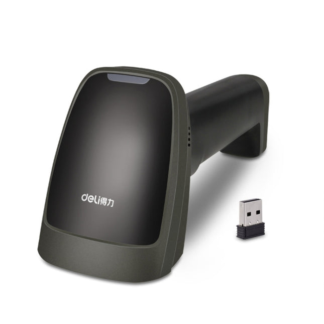 Deli  Wired And Wireless Scanner Drugstore Supermarket Catering Logistics Cash Register Scanner, 14882W (Black), 14882W (White)