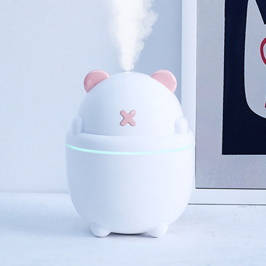 MJ013 USB Mini Air Humidifier Home Desktop Car Aroma Diffuser, White, Pink