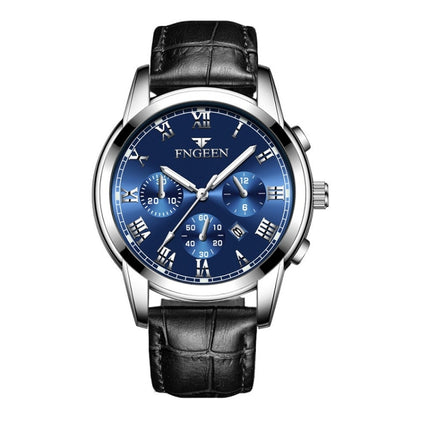 FNGEEN 4006 Men Automatic Mechanical Watch Waterproof Quartz Watch, Gold Blue Surface, Gold Black Surface, Gold White Surface, White Steel White Surface, White Steel Black Surface, White Steel Blue Surface, Black Steel Black Surface                    ...