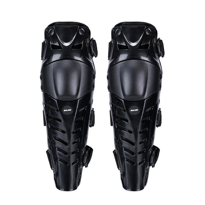 SULAITE Motorcycle Outdoor Riding Anti-Fall Protective Gear Knee Pads, Black, Black Red