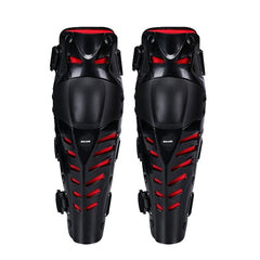 SULAITE Motorcycle Outdoor Riding Anti-Fall Protective Gear Knee Pads, Black, Black Red