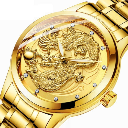 FNGEEN S666 Waterproof Luminous Non-Mechanical Watch Quartz Ultra-Thin Dragon Or Phoenix Pattern Couple Watch, Full Gold Gold Surface, Full Gold Black Surface, FullGold White Surface, Between Gold Gold Surface, Between Gold Black Surface               ...