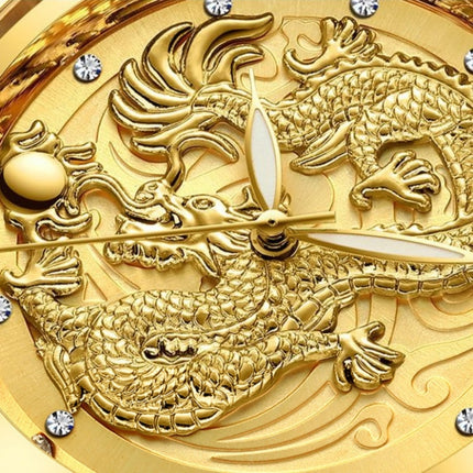 FNGEEN S666 Waterproof Luminous Non-Mechanical Watch Quartz Ultra-Thin Dragon Or Phoenix Pattern Couple Watch