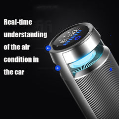 C360 Aluminum Alloy Negative Ion Car Cup Holder Type Deodorizing Air Purifier, C360