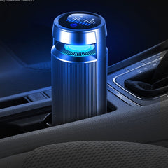 C360 Aluminum Alloy Negative Ion Car Cup Holder Type Deodorizing Air Purifier, C360