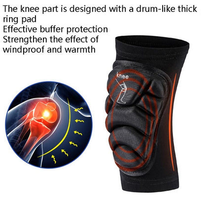 SULAITE GT--314 Cross Country Riding Ski Skating Roller Skating Knee Pads Outdoor Sports Protective Gear, XS, S, M, L, XL