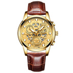 Brown Leather Full Golden Surface