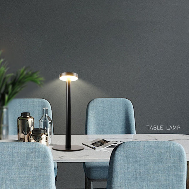 BC965 Student Eye Protection USB Waterproof LED Table Lamp Bedside Bar Table Lamp, Black, White Storage, Ink Marble Pattern