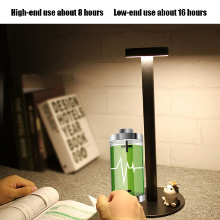 BC965 Student Eye Protection USB Waterproof LED Table Lamp Bedside Bar Table Lamp, Black, White Storage, Ink Marble Pattern