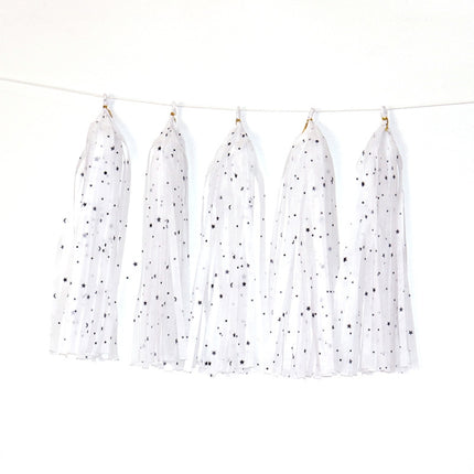 Color Polka Dot Paper Tassels Birthday Room Decoration Ribbon Garland, TM-001 Blue Dots, TM-002 Pink Dots, TM-003 Yellow Dot, TM-004 Purple Dot, TM-005 Golden Dot, TM-006 Silver Dot, TM-007 Green Dot, TX-008 Star Moon Pink, TX-009 Star Moon Beige      ...