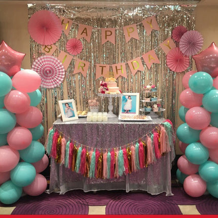 Color Polka Dot Paper Tassels Birthday Room Decoration Ribbon Garland, TM-001 Blue Dots, TM-002 Pink Dots, TM-003 Yellow Dot, TM-004 Purple Dot, TM-005 Golden Dot, TM-006 Silver Dot, TM-007 Green Dot, TX-008 Star Moon Pink, TX-009 Star Moon Beige      ...