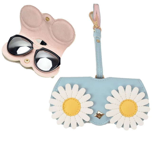 Cute And Funny PU Sunglasses Case Portable Glasses Case With Hanging Buckle