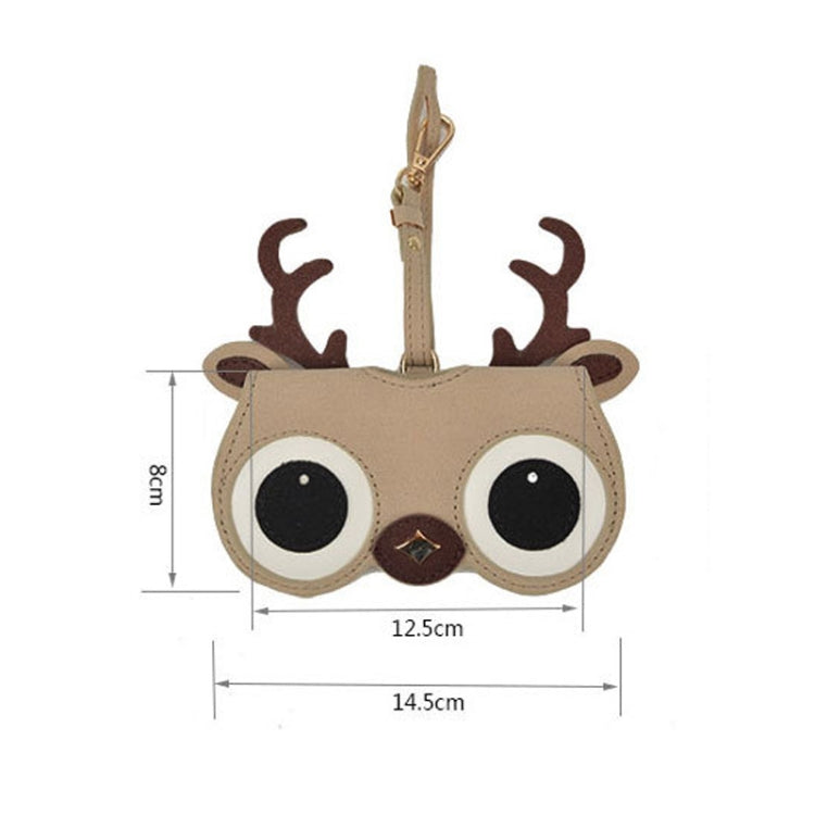 Cute And Funny PU Sunglasses Case Portable Glasses Case With Hanging Buckle, Flowers (Lake Blue Color Matching), Mengbao (Gray Stitching), Cat Girl (Red Frame), Red Love, Eyelashes, Big Eyes (Gray), British Style (Stripe Contrast), Red Love Cat Girl���...