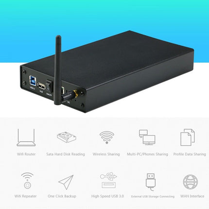 Blueendless 3.5 inch Mobile Hard Disk Box WIFI Wireless NAS Private Cloud Storage