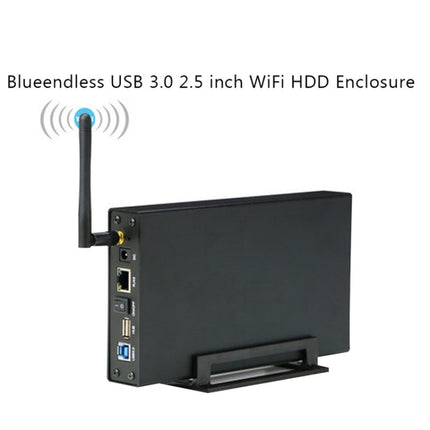Blueendless 3.5 inch Mobile Hard Disk Box WIFI Wireless NAS Private Cloud Storage