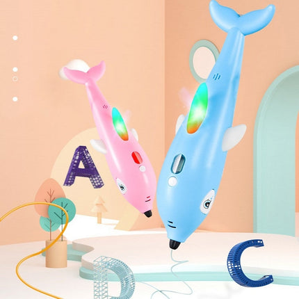3D Printing Pen Three-Dimensional Painting Graffiti Brush, Dolphin Pink