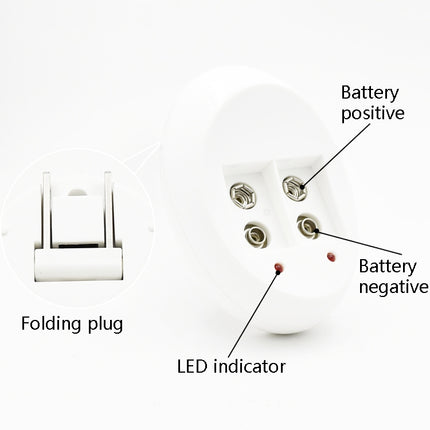 9V L-ion Rechargeable Battery 6F22 9V Lithium Batteries Charger, US Plug, EU Plug