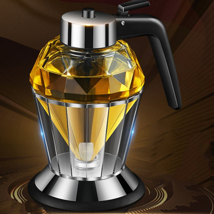 Diamond Oil Can Glass Dustproof Vinegar Oil Bottle One-Click Multi-Purpose Kitchen Seasoning Bottle, Diamond Oil Can