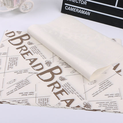 100 Sheets / Pack Cake Greaseproof Paper Baking Packaging Plate Paper Hamburger Paper, Colour: Classical Newspaper, Classical Newspaper, Color Pastry, Orange Tower, White English, Coffee English, Wheat English, Pure White, Thick Kraft Paper, Gray Tower