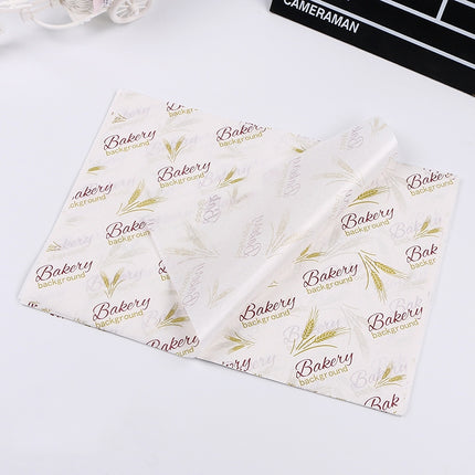 100 Sheets / Pack Cake Greaseproof Paper Baking Packaging Plate Paper Hamburger Paper, Colour: Classical Newspaper, Classical Newspaper, Color Pastry, Orange Tower, White English, Coffee English, Wheat English, Pure White, Thick Kraft Paper, Gray Tower...