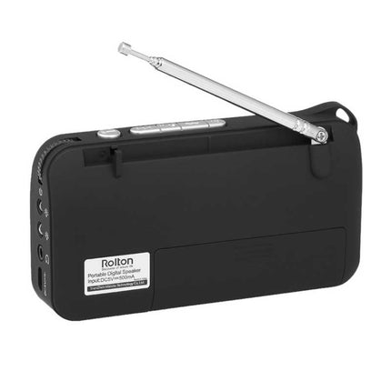 Rolton W405 Portable Mini FM Radio TF Card USB Receiver Music Player with LED Display, Red, Gold, Blue