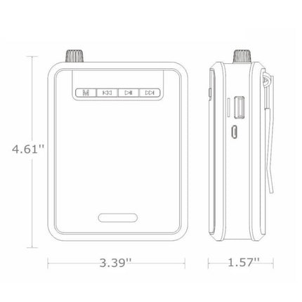 Rolton K300 Tragbarer Sprachverstärker, unterstützt FM-Radio/MP3, Lila, Grün, Schwarz, Orange