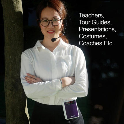 Rolton K300 Tragbarer Sprachverstärker, unterstützt FM-Radio/MP3, Lila, Grün, Schwarz, Orange