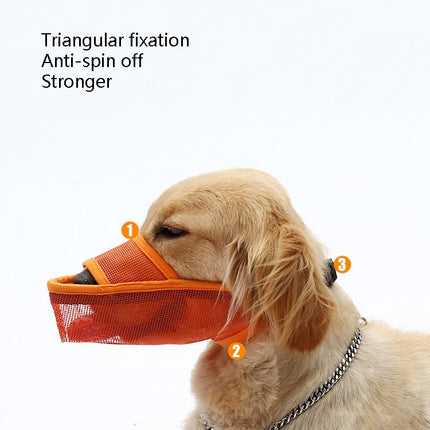 Dog Mouth Cover Anti-Bite Mesh Dog Mouth Cover Medium And Large Dogs Anti-Drop Mask, L, XL