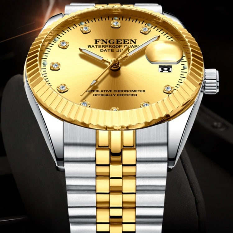 FNGEEN 7008 Men Fashion Diamond Dial Watch Couple Watch