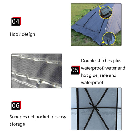 LADUTA Outdoor Self-Driving Tour Barbecue Camping Car Side Tent Car Tail Extension Tent Supplies