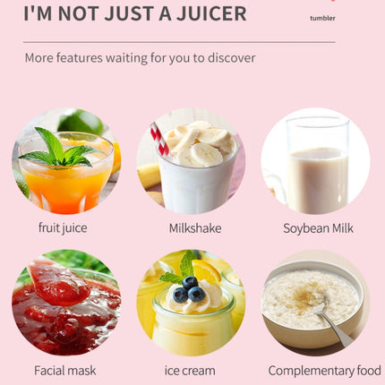 Mini Portable Usb Juice Machine  Multi-Function Electric Charging Household Juicer, White, Green, Pink