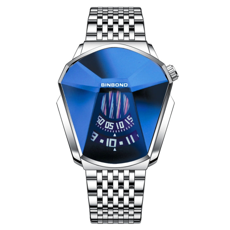 BINBONG 01 Men Locomotive Concept Diamond Dial Quartz Watch, White Steel White Surface, White Steel Blue Surface, Full Gold Golden Surface, Full Gold Blue Surface, Black Steel White Surface, Black Steel Blue Surface, White Mash White Steel White Surfac...