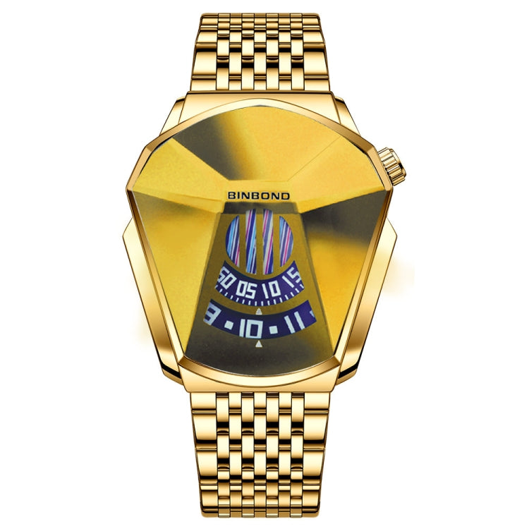 BINBONG 01 Men Locomotive Concept Diamond Dial Quartz Watch, White Steel White Surface, White Steel Blue Surface, Full Gold Golden Surface, Full Gold Blue Surface, Black Steel White Surface, Black Steel Blue Surface, White Mash White Steel White Surfac...