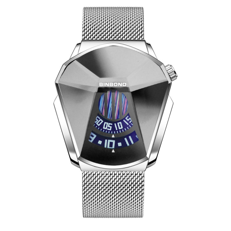 BINBONG 01 Men Locomotive Concept Diamond Dial Quartz Watch, White Steel White Surface, White Steel Blue Surface, Full Gold Golden Surface, Full Gold Blue Surface, Black Steel White Surface, Black Steel Blue Surface, White Mash White Steel White Surfac...