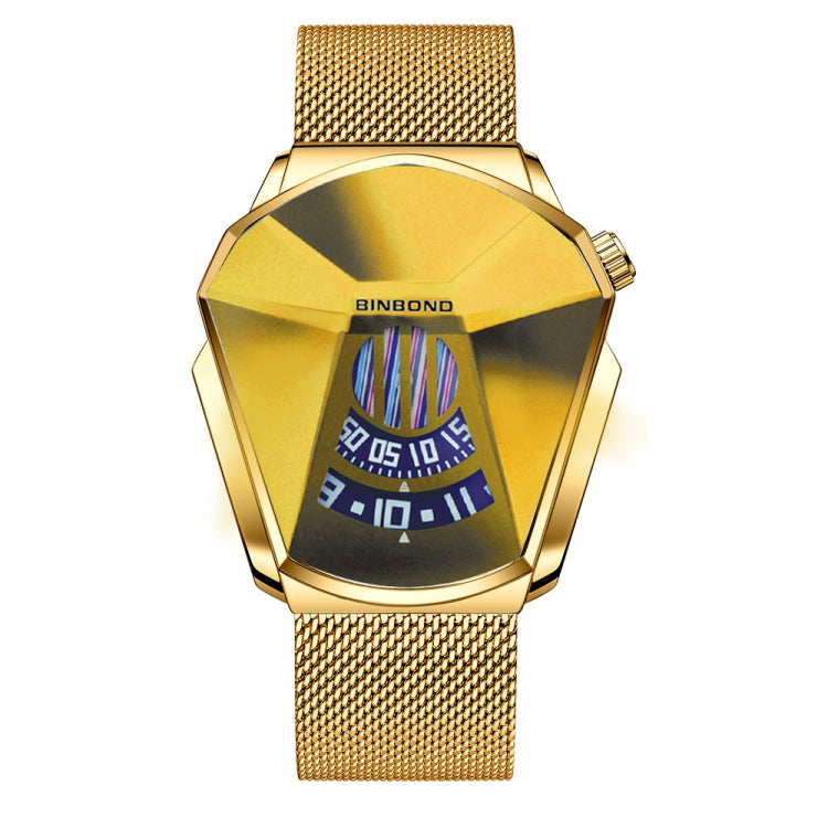 BINBONG 01 Men Locomotive Concept Diamond Dial Quartz Watch, White Steel White Surface, White Steel Blue Surface, Full Gold Golden Surface, Full Gold Blue Surface, Black Steel White Surface, Black Steel Blue Surface, White Mash White Steel White Surfac...