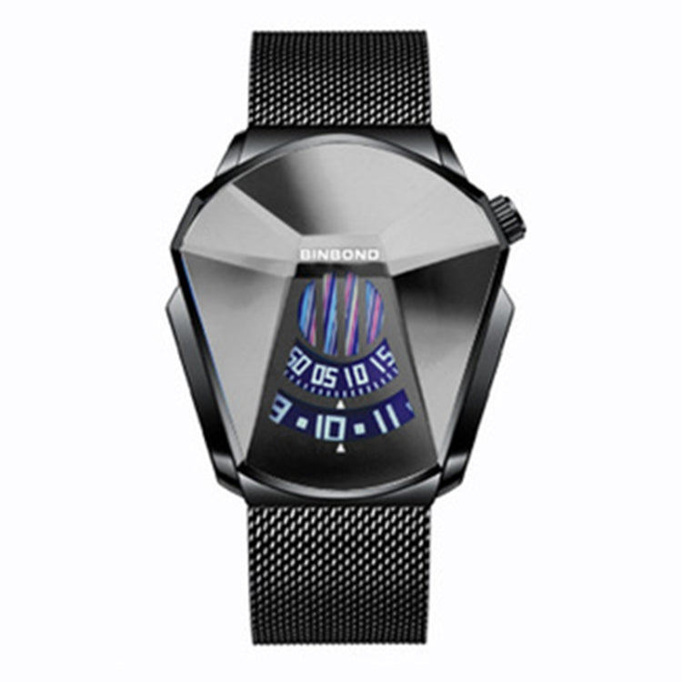 BINBONG 01 Men Locomotive Concept Diamond Dial Quartz Watch, White Steel White Surface, White Steel Blue Surface, Full Gold Golden Surface, Full Gold Blue Surface, Black Steel White Surface, Black Steel Blue Surface, White Mash White Steel White Surfac...