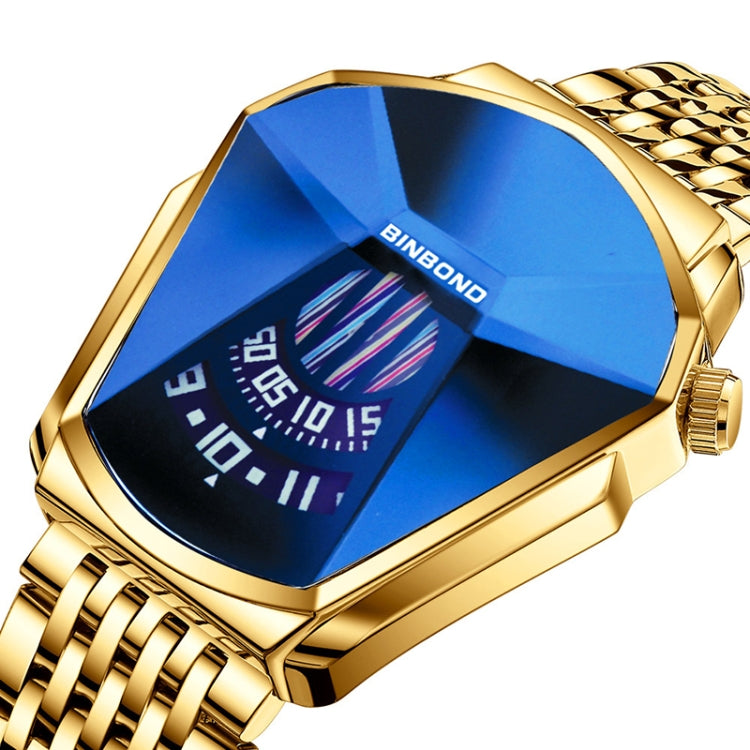 BINBONG 01 Men Locomotive Concept Diamond Dial Quartz Watch, White Steel White Surface, White Steel Blue Surface, Full Gold Golden Surface, Full Gold Blue Surface, Black Steel White Surface, Black Steel Blue Surface, White Mash White Steel White Surfac...