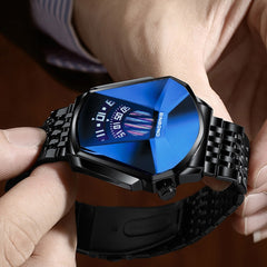 BINBONG 01 Men Locomotive Concept Diamond Dial Quartz Watch, White Steel White Surface, White Steel Blue Surface, Full Gold Golden Surface, Full Gold Blue Surface, Black Steel White Surface, Black Steel Blue Surface, White Mash White Steel White Surfac...