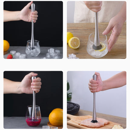 Fruit Crushed Popsicles Crushed Ice Hammer Bartender Mashed Sticks, 23x4x1cm Small, 29.8x4x1.3cm Large
