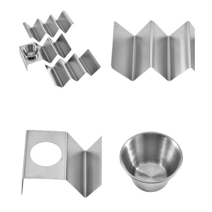 Baking Stainless Steel Pancake Rack Buffet Tools With Cup, With Cup, With Handle