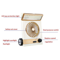 4-in-1-Solarventilator mit Lampen-Taschenlampenfunktion, CN-Stecker, golden, blau